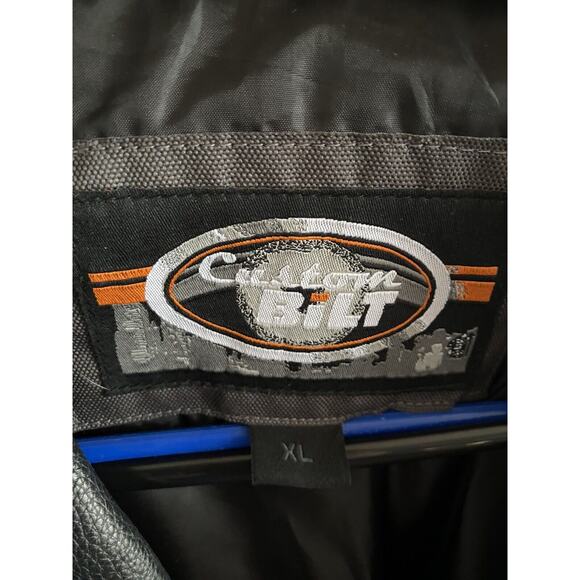 CUSTOM BILT BLACK LEATHER MOTORCYCLE BIKER JACKET - SIZE XL NO FLAWS! - Picture 10 of 11